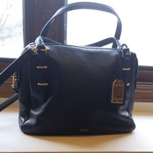 Black Ralph Lauren leather handbag